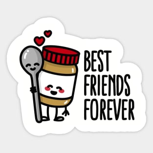 Best friends forever peanut butter / spoon BFF Sticker